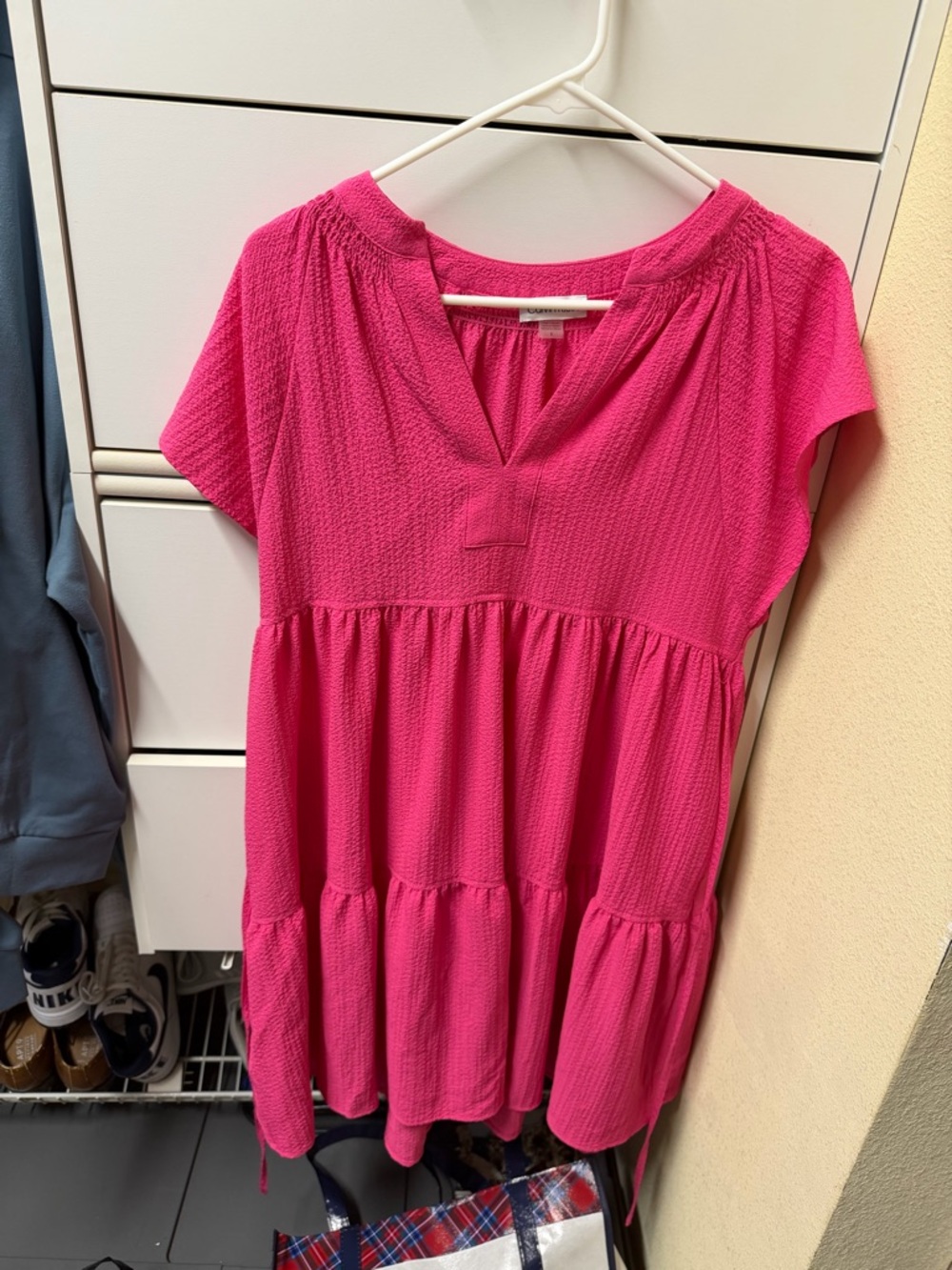 Calvin Klein Hot Pink Textured dress